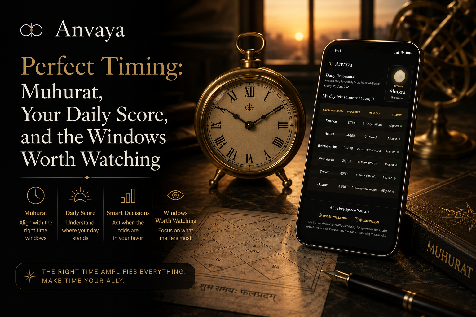 Perfect Timing: Muhurat, Your Daily Score, and the Windows Worth Watching